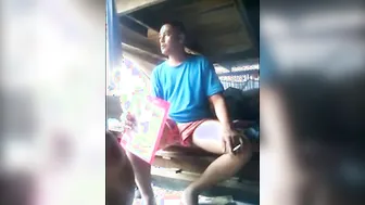 Latin exhibitionist shows his cock on a boat