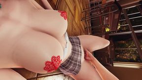 Hot Student Katie in 3D Hentai - Enjoy Pussy Fingering on the Floor, Intense Anal Vibrator Stimulation with Close-up Views