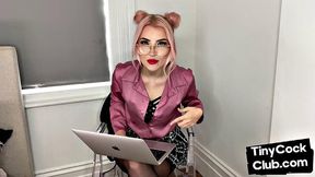 Cute bae in glasses commenting small dick