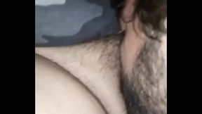 Letting her ex lover taste her pussy again she stays horny