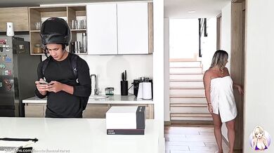 I fuck with the delivery guy because he has a really big dick