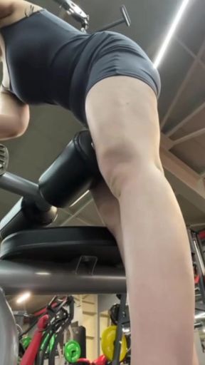 Stepsister fucking with trainer in the gym   Clip 1