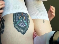 Stacked brunette goes solo toys and masturbation