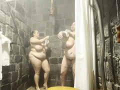 Hot brunette big boobs toying pink pussy