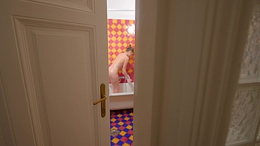 Anal Dildo Solo Masturbation in Bathroom