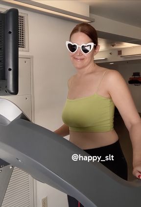 Female athlete on treadmill