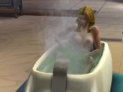 Te cuento mi historia como madrastra seductora mientras me toco en la tina del baño / The sims