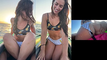 Kelsi Monroe takes me out on here kayak exchange for some dick