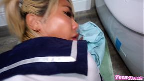Asian anime slut Victoria Liu takes a merciless POV fucking
