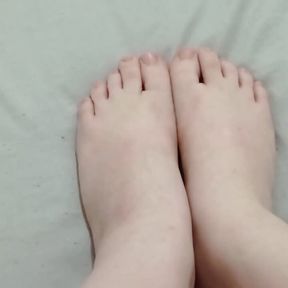 I get excited touching my feet before going to study