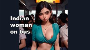 Busride babe gets gangbanged, facial cummed, sari stained, as multiple men ravage her on public transportation