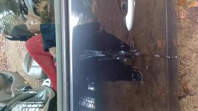 I park in a parking lot and men take out their juices on my car