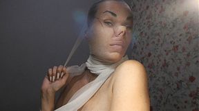 Nylon white stocking make perfect pinched nose WMV