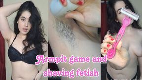 Armpit game and shaving fetish