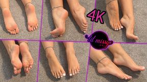 Lil Missy UK In Wiggling My White Painted Toes 4K