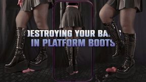 Destroying Your Cock And Balls in my Painful OnlyMaker Platform Boots (Vertical Version) - TamyStarly - Cock Balls Crush Trample, Shoejob, CBT, Trampling, Bootjob, Stomping