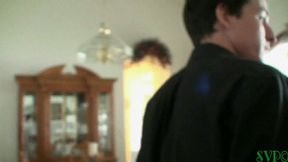 Cougar BBW Stepmother Seduces Her Stepson In The Kitchen ( FULL VERSION )