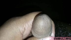 Male Performer POV Closeup Video of Big Black Cock Massage Masturbation