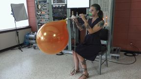 Mia Blows a Double-Stuffed Pair of BSA 17-inch Balloons to Bursting (MP4 - 1080p)