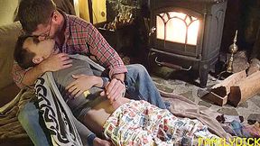 Stepdad Stepson Family Cabin Retreat - FamilyDick