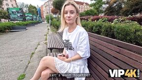 VIP4K  Cute blonde cheating on her boyfriend for money