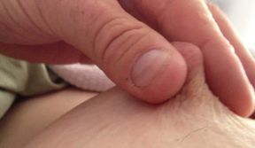 Close up homemade video with me playing with my wife's nipples