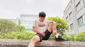 [abx][1][103] - Young Asian Boy Plays Cock In Public And Comes In His Hand