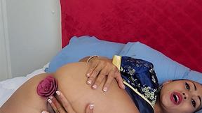 ”Horny big ass Asian teen Joon Mali fingering herself after perfect posing”