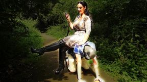 Electro CBT in the forest, Matriarch Ezada Sinn shocks Her chattel