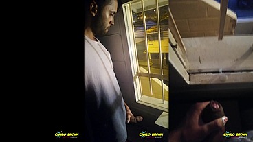 Jerking Off My Big Uncut Cock Public On My Window Till I Cum - Camilo Brown