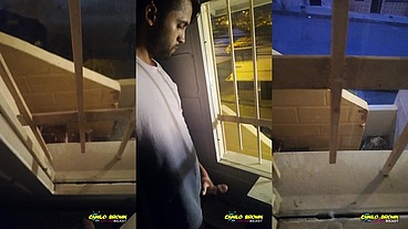 Jerking Off My Big Uncut Cock Public On My Window Till I Cum - Camilo Brown