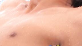 ”He really loves sucking thick juicy prick while in the shower”