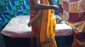 Newly married Indian wife tight pusssy bedroom hardcore fucking clear Hindi audio