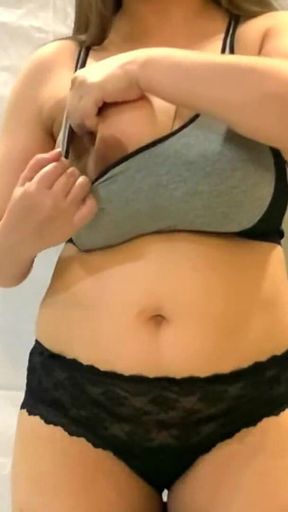 Solo Female Masturbation During Yoga Session Break