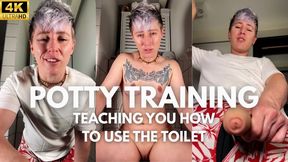 POV Potty Training - FtM Dominant Jaq Trains You to Use the Toilet - regression, medical terms, trans, instructions, teasing - 4k mp4