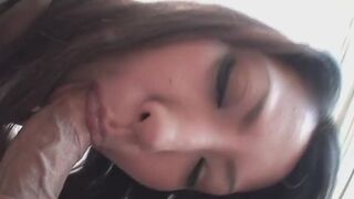 Saya Shows Her Blowjob Skills As She Sucks Him Dry