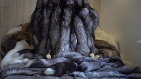 Playing and Teasing with a Lot of Fur! Masturbation in a Fur Coat