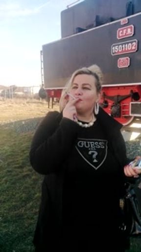 I smoke in the train station