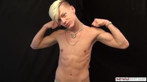 badboysbootcamp - lucifer angel s solo stage: shorts off, big pink cock stroked to spurting cum finish