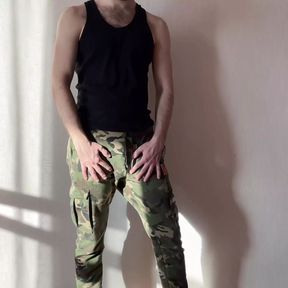 Straight hot guy wears yellow thong under army pants - girlz .pro - alexmilton