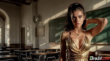 A Brazilian teacher gave herself to someone right in the classroom.[AI]