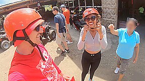 ATV buggy tour with his Thai girlfriend had them fucking at home afterwards