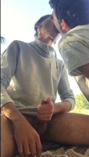 kissing and shooting