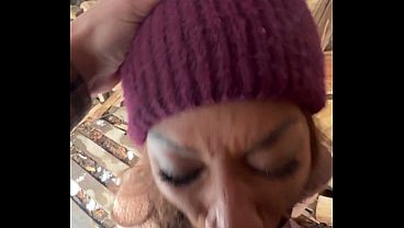 Blowjobs in the backyard! Big Dick Trans Girl Vanniall Seduces Wood Hauler For Outdoor Oral &amp_ Hard Anal Pounding