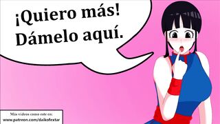 JOI hentai con Chichi (Milk). Ella quiere mucho semen (2 veces).