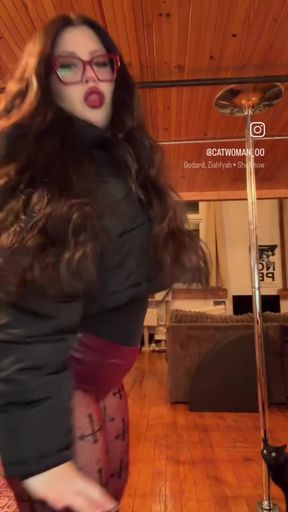 Sexy Brunette Dancing in Studio
