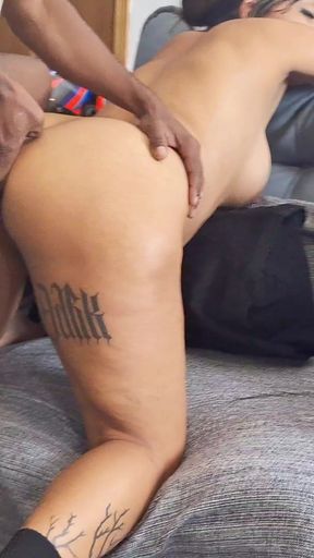 Iconic moment from &quot;Naughty girl drops towel when receiving delivery delivery and gets a tip from the hot ass!&quot;