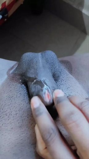 Tiny clitty sissy shemale masturbate and cum like water