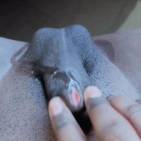 Tiny clitty sissy shemale masturbate and cum like water