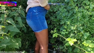 My Dirty PUSSY and THONG got More STINKY after Peeing by the Side of the Road